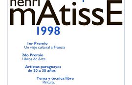Primer afiche del Premio Matisse, del año 1998. Hoy se exhibirán todos los carteles creados por Celeste Prieto para el concurso.
