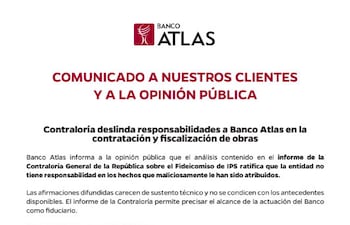 banco atlas comunicado