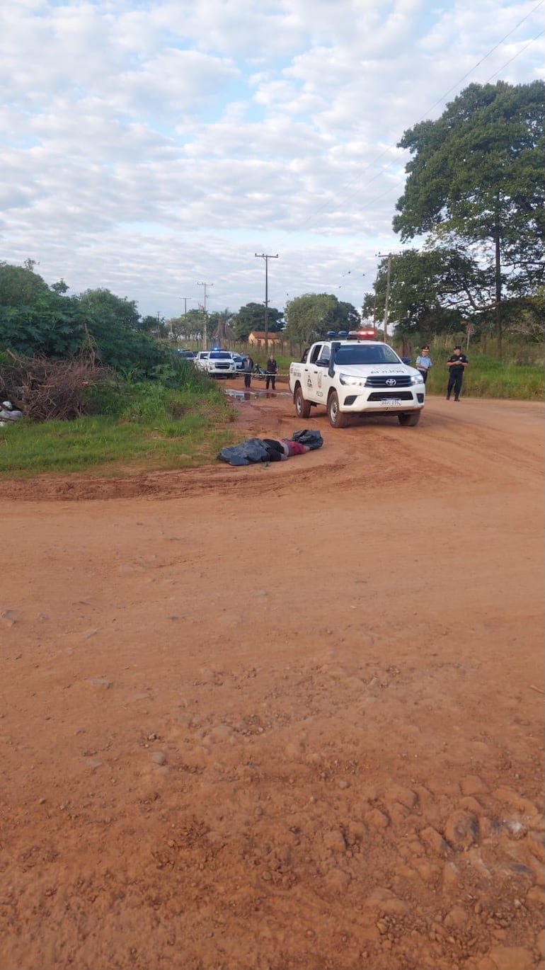 Los restos de Marcelo Juan Ortiz Moura fueron arrojados a la vera de un camino vecinal  de la colonia Potrero Ortiz.