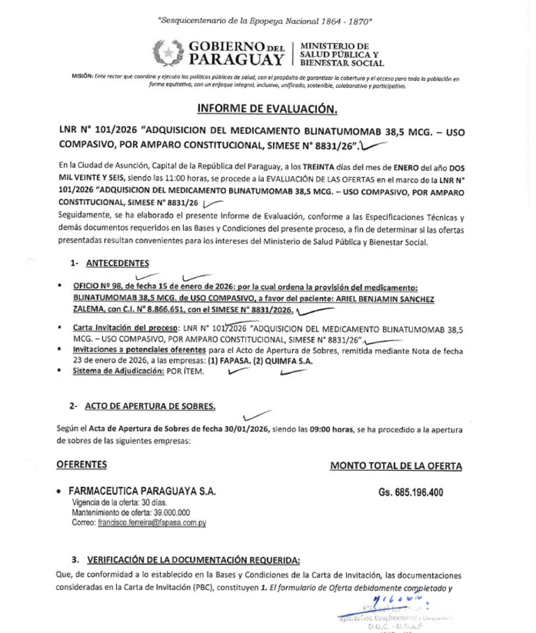 Caso Benjamín: Blinatumomab