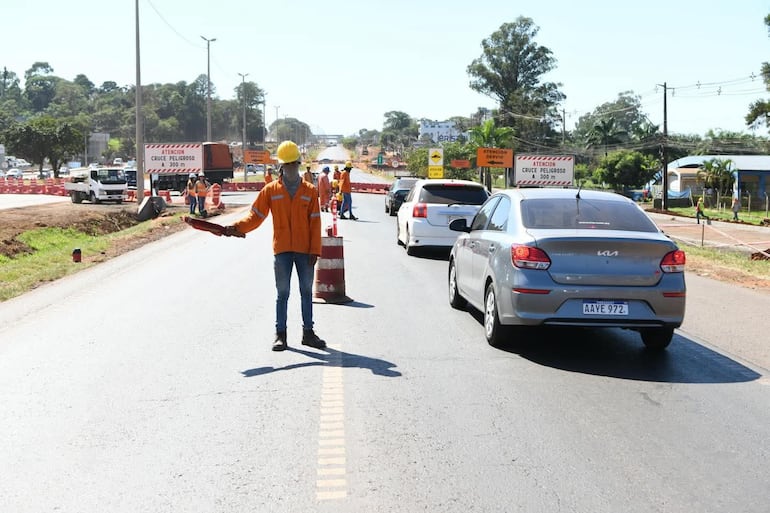 En el primer día de desvíos no hubo inconvenientes, ya que no es un día hábil.