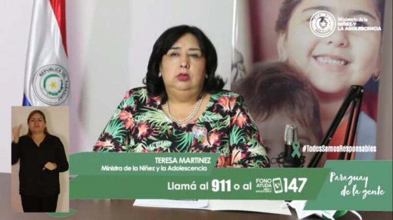 Teresa Martínez, ministra de la niñez