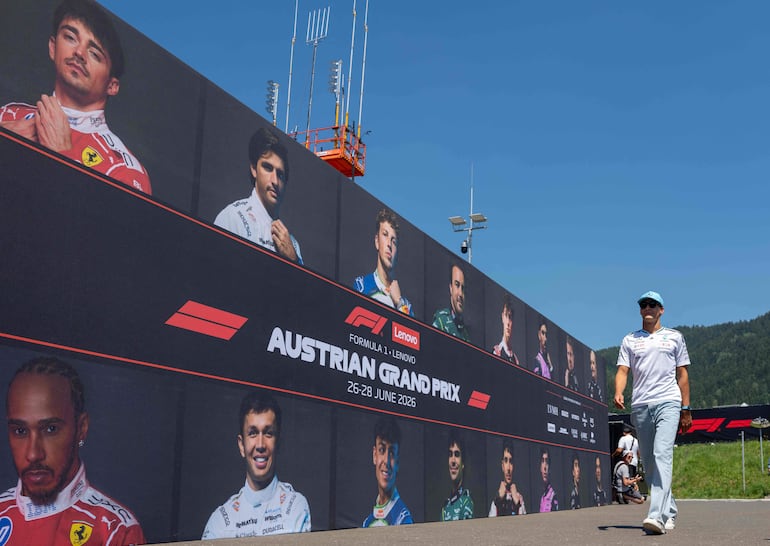 George Russell fue segundo en la FP1 en Spielberg.