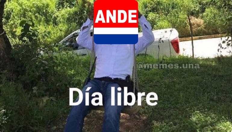 Meme del "día libre" en alusión a los funcionarios de la ANDE: