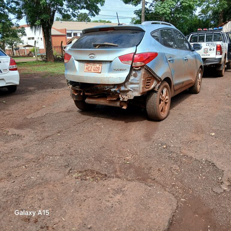 Hallan abandonado vehículo utilizado para intento de robo de cajero automático en La Paz