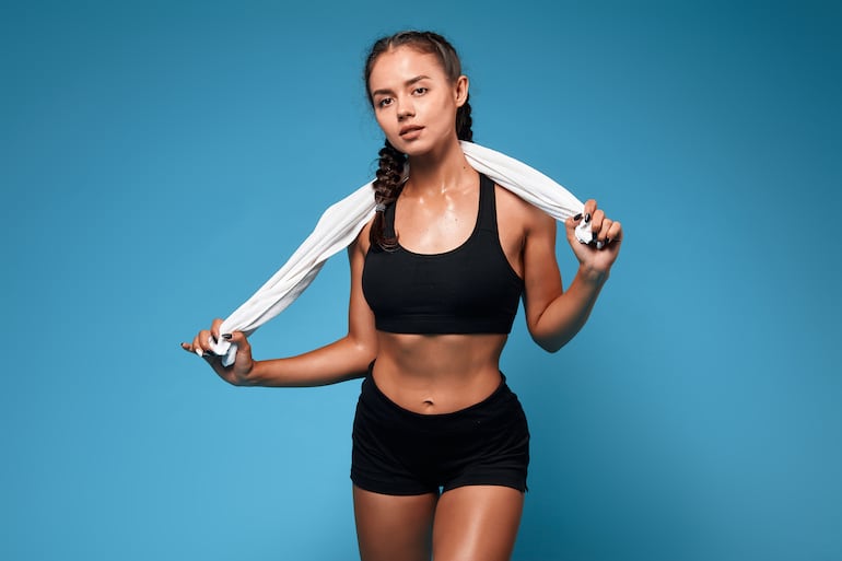 Concepto de ejercicio físico y atractivo sexual, imagen ilustrativa.