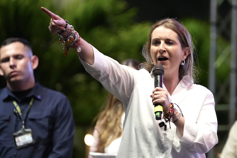 La candidata a la presidencia de Colombia por el Centro Democrático, Paloma Valencia.