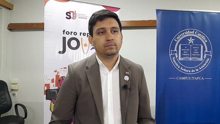 Edgar Colmán Ministro de la Secretaría Nacional de la Juventud.