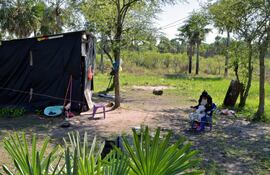 Una casa precaria en Aguapey.