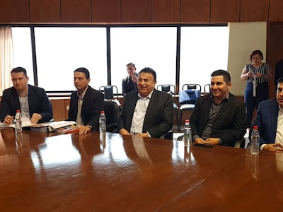 El intendente de Carapeguá, Luciano Cañete (ANR, HC), durante su anterior comparecencia el pasado 22 de septiembre.