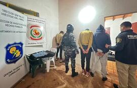 Uno de los allanamientos realizados en Piribebuy.