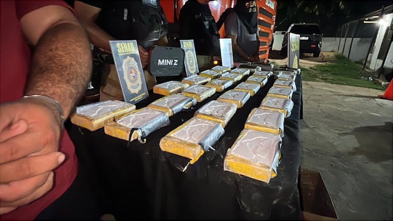 Incautaciones y procedimientos de la Senad.