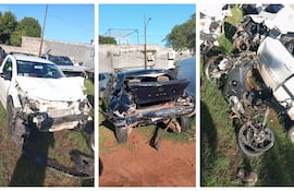 Imagen ilustrativa de tres rodados involucrados en un choque el fin de semana.