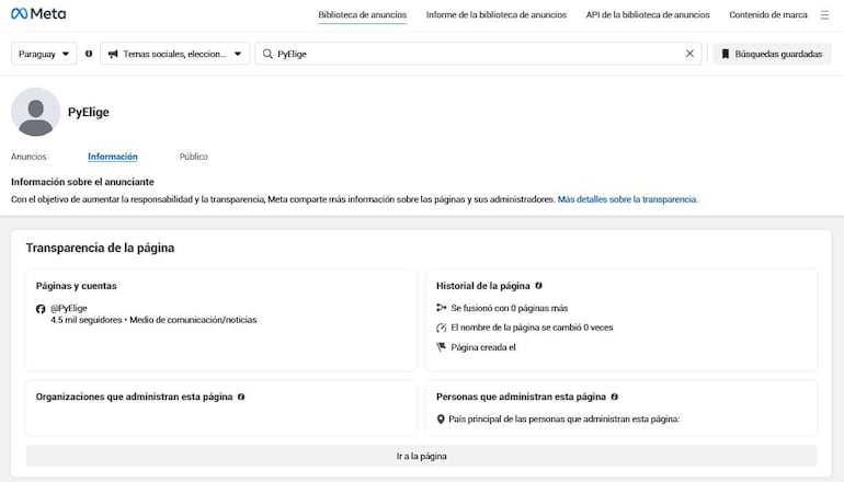 Imágenes de las páginas que están siendo borradas en redes sociales,.