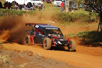 Hernán y Diego Galeano, con esta máquina, se adjudicaron el triunfo en la categoría Autocross STD.