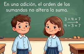 Propiedad conmutativa de la adición