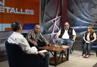 El senador Liberal Éver Villalba debatió con el director de TIC del TSJE, Fausto Von Streber, y la vicedirectora de tecnología, Dominic Ramírez.