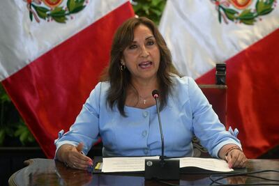 La presidenta de Perú, Dina Boluarte.