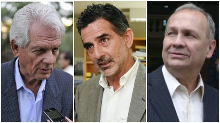 Guillermo Caballaro Vargas, presidenciable opositor de 1993; Pedro Fadul, presidenciable opositor en 2003 y Mario Ferreiro, presidenciable opositor en 2013.
