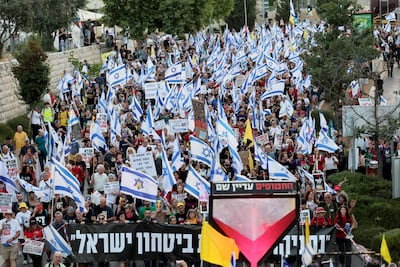 Protesta antigubernamental an Jerusalén.