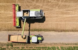 Campo de producción de alimentos en Francia.