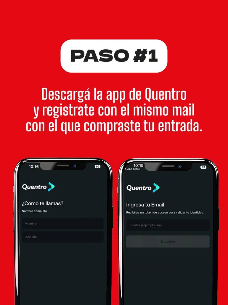 Descargá la app y registrate