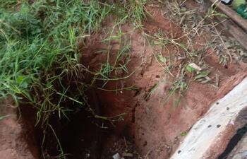 En este pozo hallaron a la recién nacida.