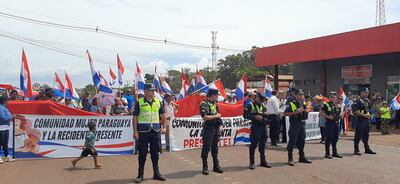 Los indígenas y campesinos cerraron la ruta PY02, en el exkilómetro 30 de Minga Guazú.