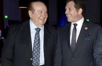 Sonrientes, Nicolás Leoz y Alejandro Domínguez antes del FIFA-Gate.