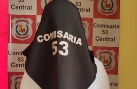 María del Carmen Martinez, en la comisaría 53 de San Lorenzo.