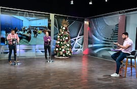 Diego Nadiv Kemper Zimerliz, representante de la armería Camping 44, en el programa Crimen y Castigo de ABC TV.