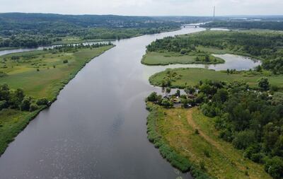 El río Odra en Szczecin, Polonia.