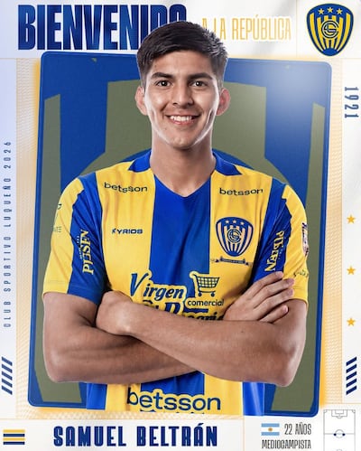 Samuel Beltrán, nuevo futbolista del Sportivo Luqueño.
