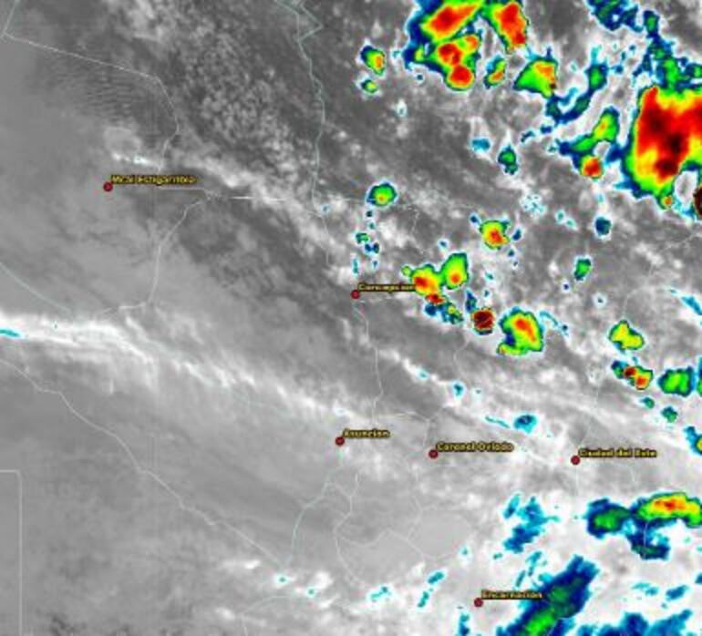 Mapa satelital de Meteorología.