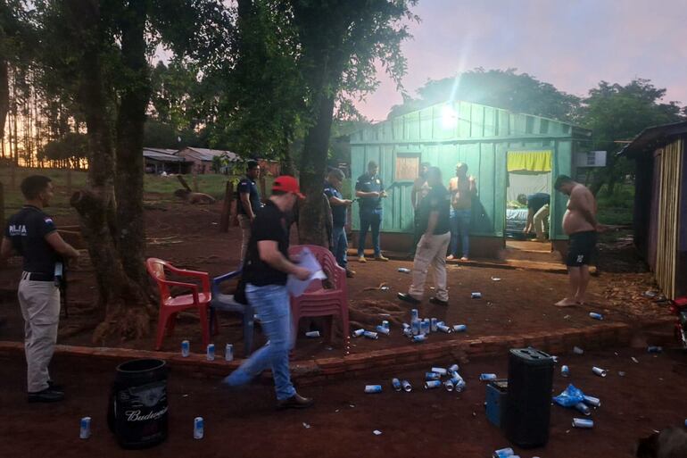 La casa de Mbaracayú donde fue detenido ayer Antolín Algarín Domínguez.