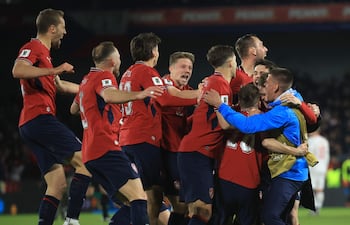 Festejo de República Checa que vuelve a la cita mundialista luego de veinte años.