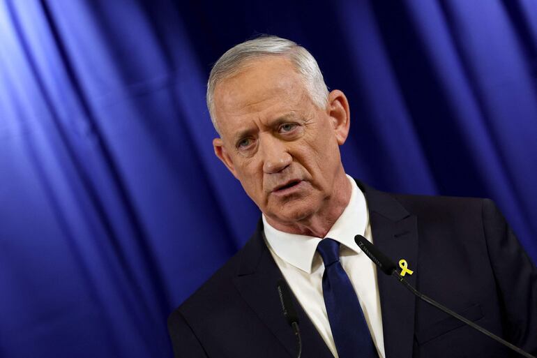 Benny Gantz, ministro saliente del Gabinete de Guerra de Israel.