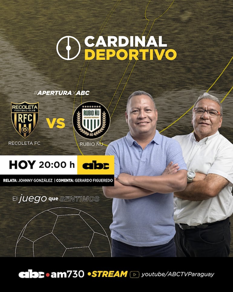 Recoleta FC vs. Rubio Ñu, por ABC Cardinal y ABC Paraguay en Youtube.