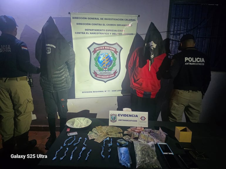  Christian Samuel Romero y Ángel Enrique Núñez Mancuello, ambos formaban parte de una red de microtraficantes instalada en Capiatá.