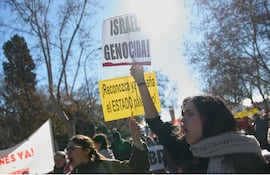 Madrid, España: manifestación en apoyo a Palestina, sábado 20 de enero de 2024