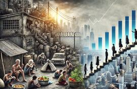 Imagen ilustrativa de la reducción de la pobreza y el crecimiento económico.