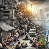 Imagen ilustrativa de la reducción de la pobreza y el crecimiento económico.