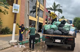 Una importante cantidad de residuos fue retirada tras la festividad mariana en Caacupé.