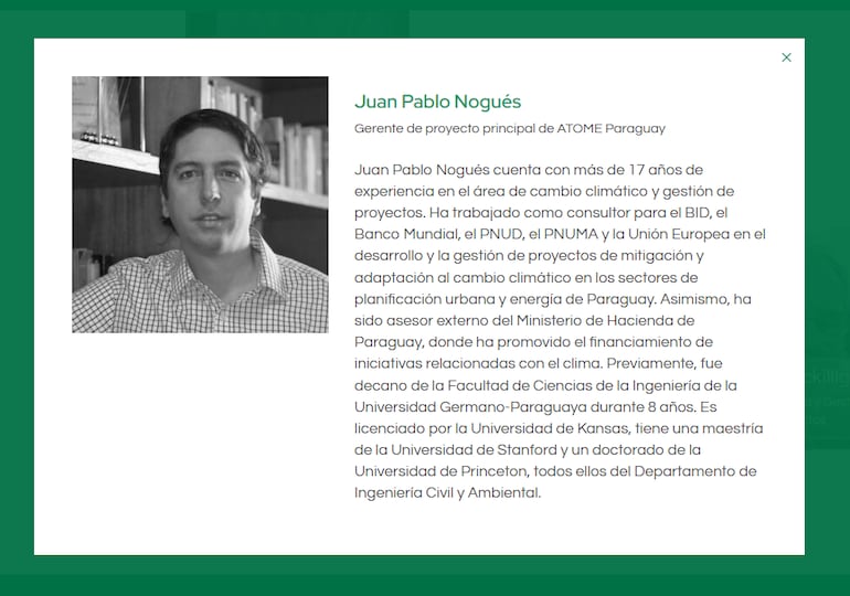 Juan Pablo Nogués Peña, gerente de Atome y primo hermano de Santiago Peña.