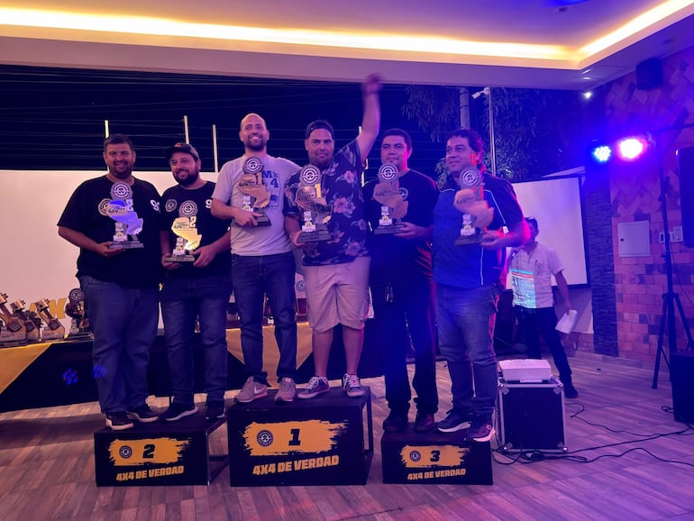 Podio TT2, última fecha: 1°) Recalde, 2°) Grams y 3°) Mora.