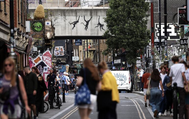 Tercera obra de la colección "animal" de Banksy en Shoreditch (Reino Unido, Londres).
