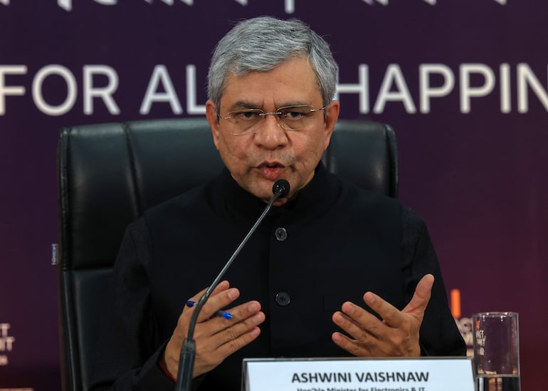 Ashwini Vaishnaw, ministro de Información y tecnología.