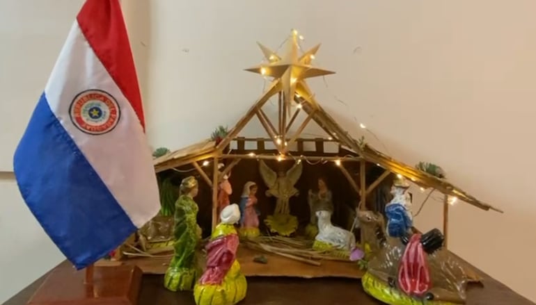 Pesebre de Monita Lei, paraguaya residente en Taiwán.