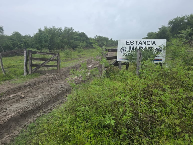 La estancia Marán, situada a 65 kilómetros de Fuerte Olimpo, de donde supuestamente despegó el helicóptero.