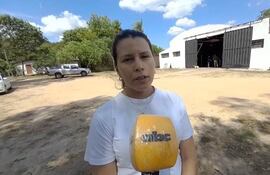 Rocio Mendoza, fiscalizadora del Mades, verificó en el predio del matadero municipal de Pilar.